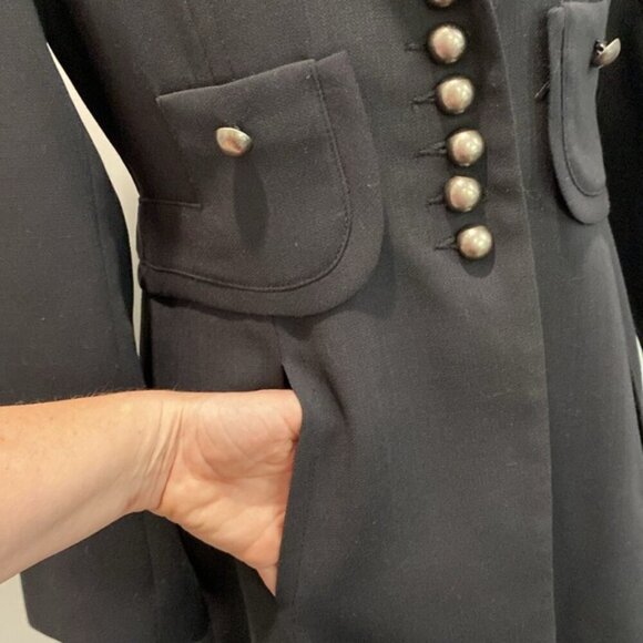 Ross Mayer Coat size large black wool - Picture 7 of 16